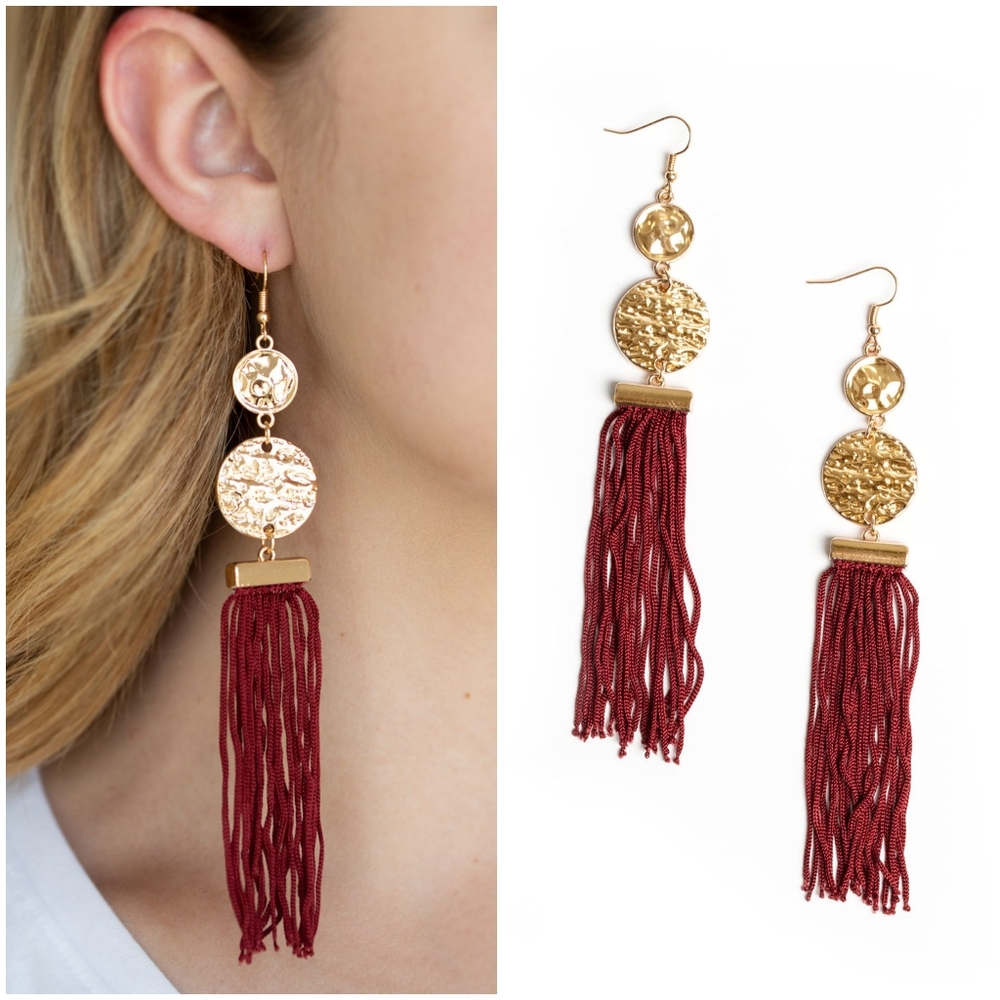 Lotus Gardens - Red Earrings